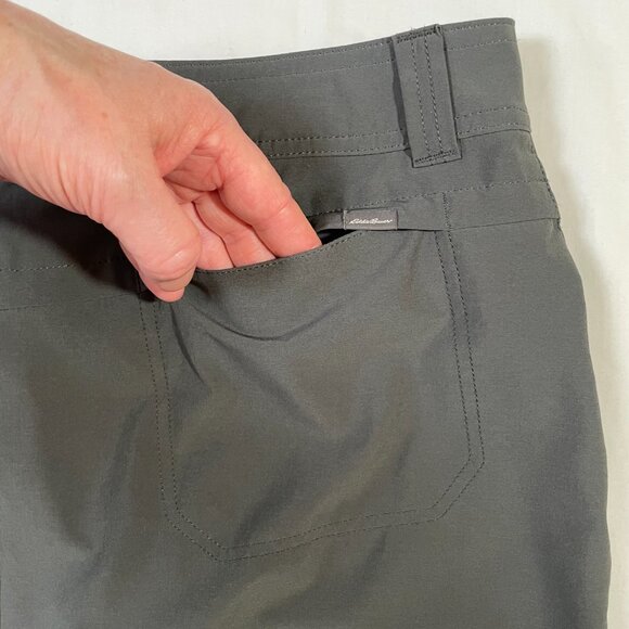 Eddie Bauer Adventurer Skort Skirt Size 12 Gray Mini Activewear Stretch - Picture 7 of 15